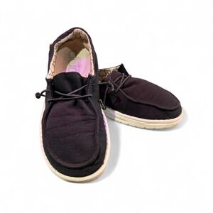 HEY DUDE YOUTH 2-3 BLACK SLIP ON‎ UNISEX SHOES